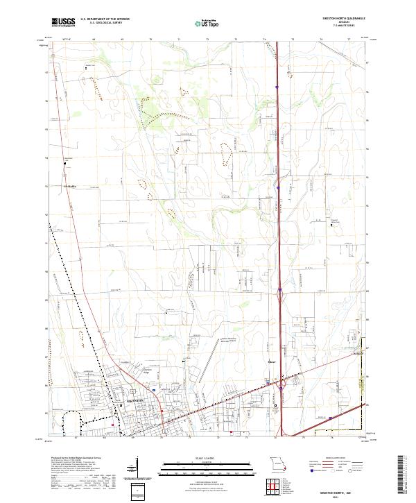 Sikeston North topographic map thumbnail