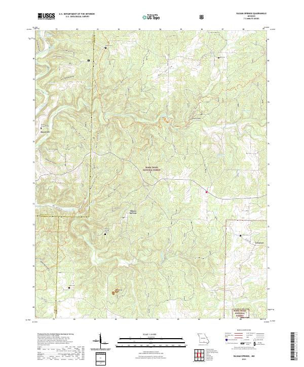 Siloam Springs topographic map thumbnail