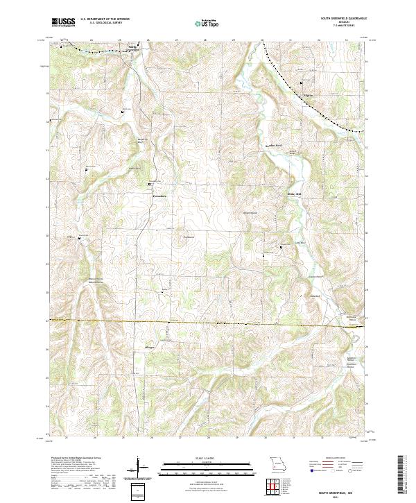 South Greenfield topographic map thumbnail