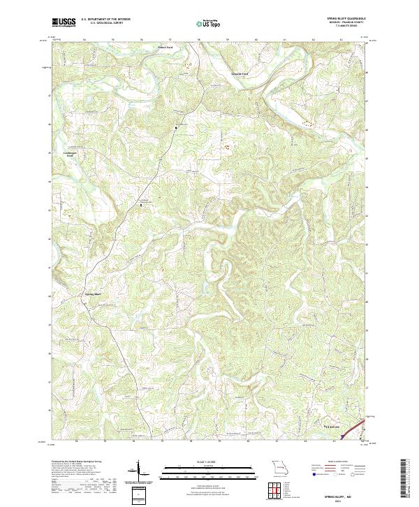 Spring Bluff topographic map thumbnail