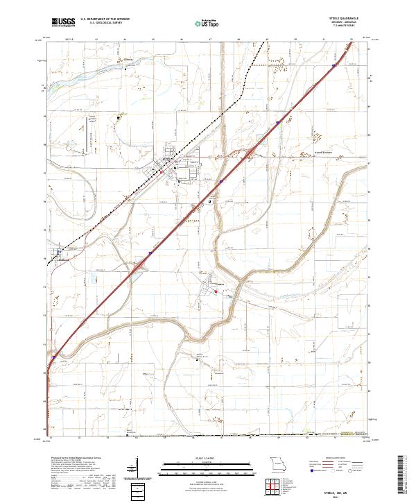 Steele topographic map thumbnail