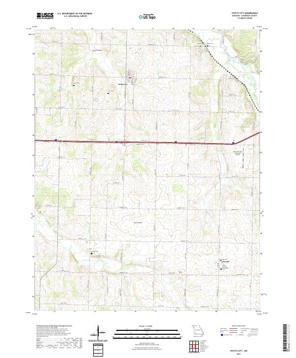 Stotts City topographic map thumbnail
