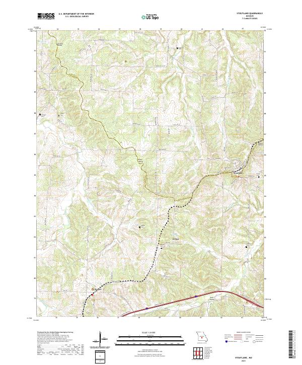 Stoutland topographic map thumbnail