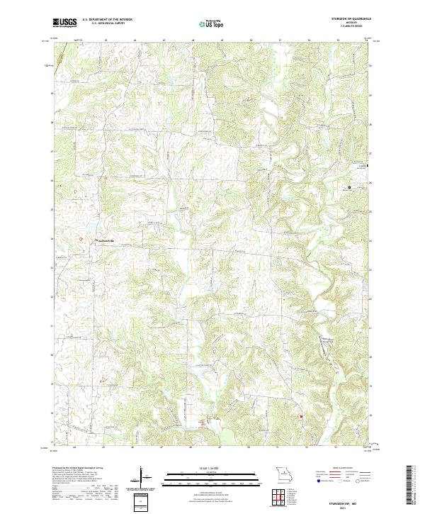 Sturgeon SW topographic map thumbnail