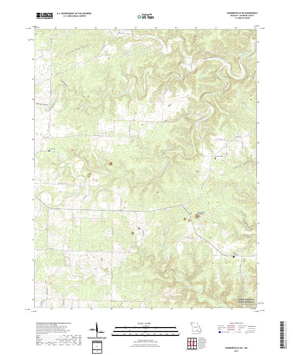 Summersville NE topographic map thumbnail