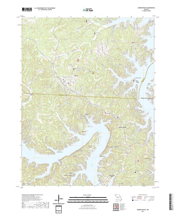Sunrise Beach 2021 topographic map thumbnail