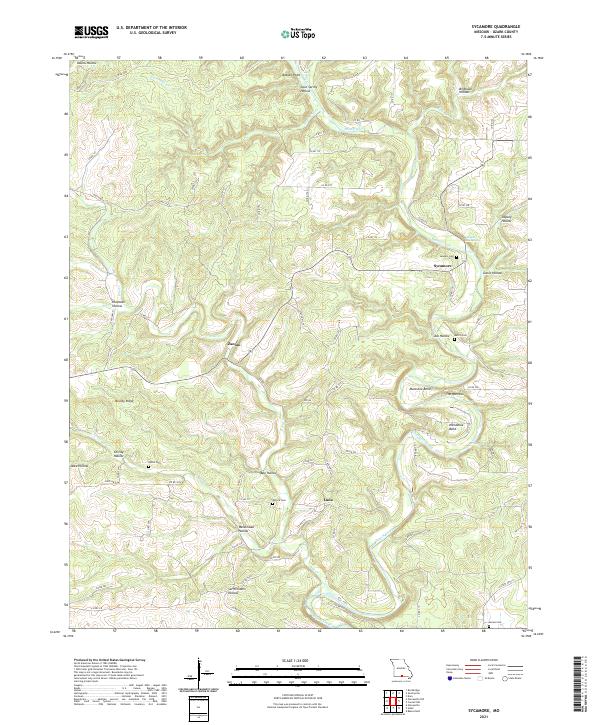 Sycamore topographic map thumbnail