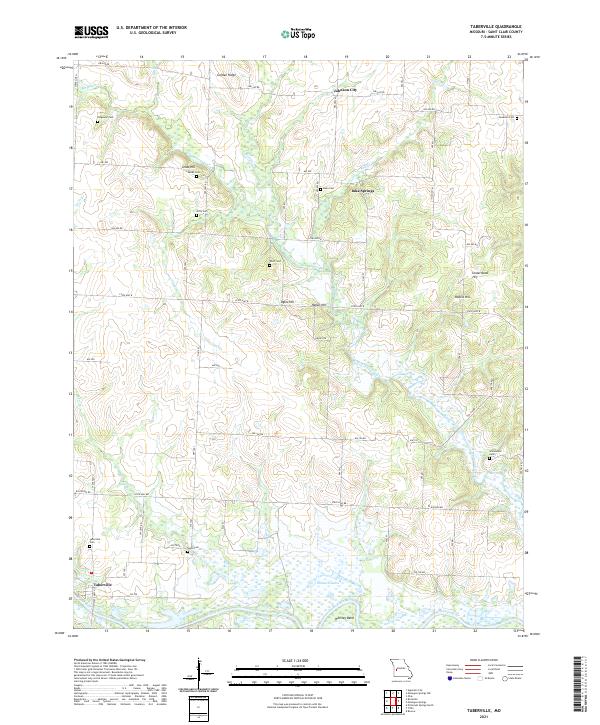 Taberville topographic map thumbnail