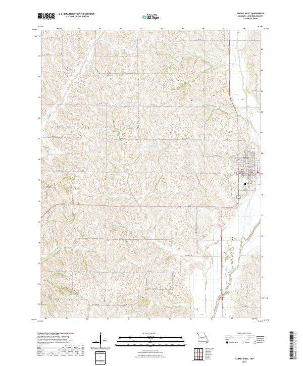 Tarkio West 2021 topographic map thumbnail