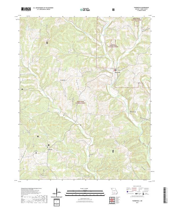 Thornfield topographic map thumbnail