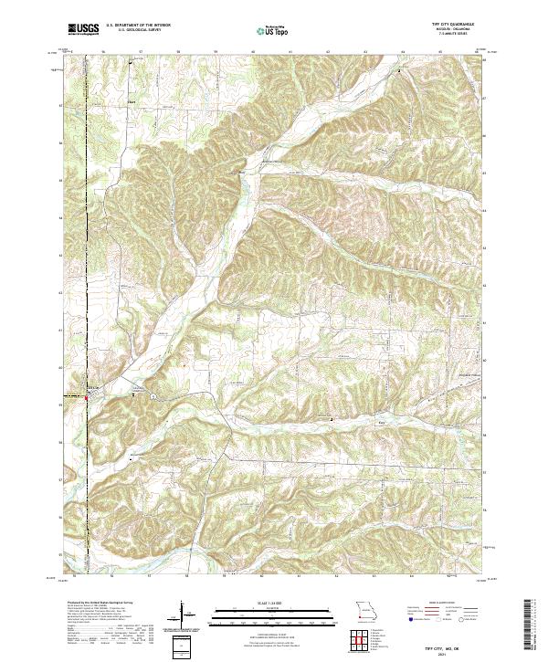 Tiff City 2021 topographic map thumbnail