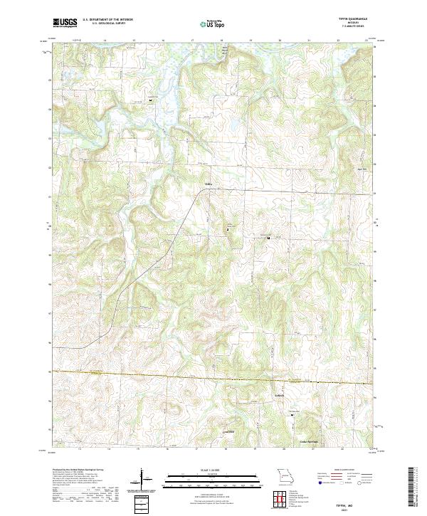 Tiffin 2021 topographic map thumbnail