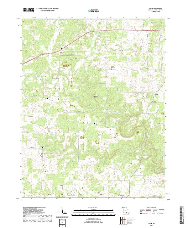 Trask topographic map thumbnail