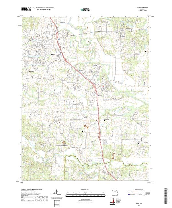 Troy topographic map thumbnail