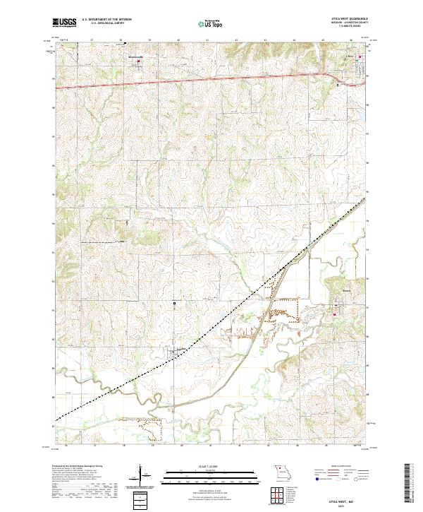 Utica West topographic map thumbnail