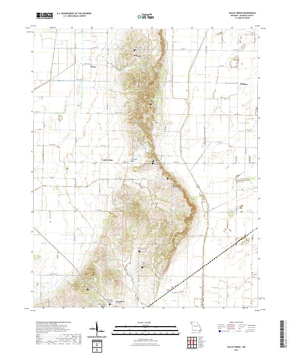 Valley Ridge topographic map thumbnail