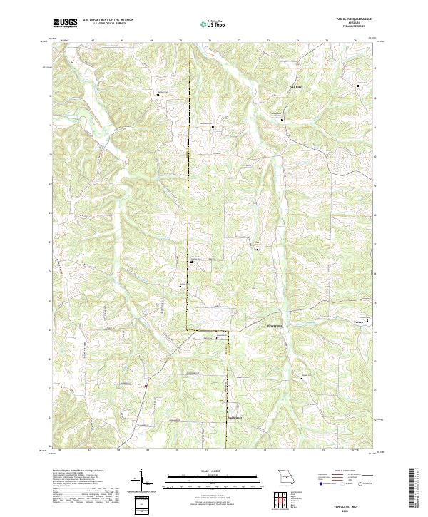 Van Cleve topographic map thumbnail
