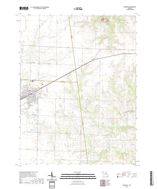 Vandalia 2021 topographic map thumbnail