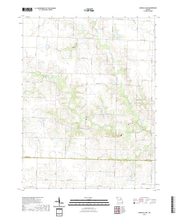 Vandalia Lake topographic map thumbnail