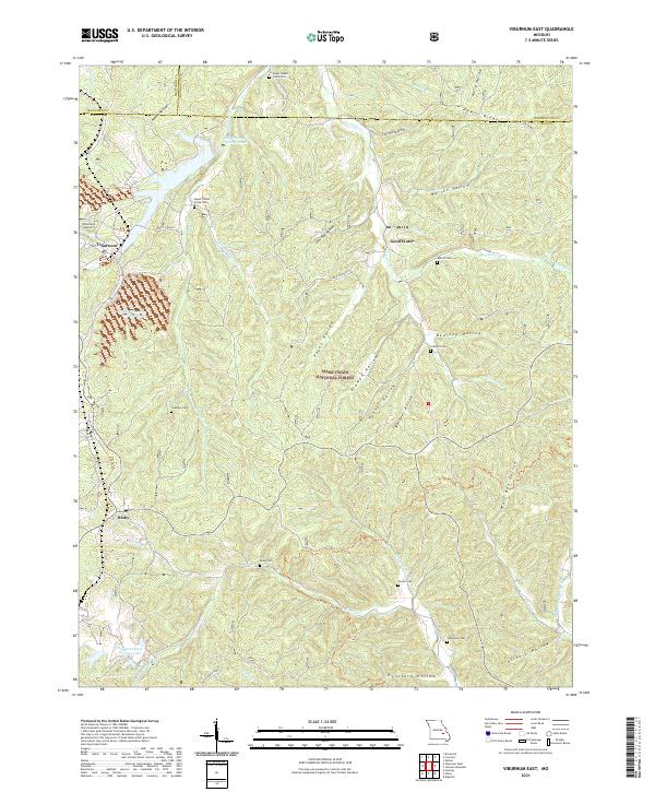Viburnum East topographic map thumbnail