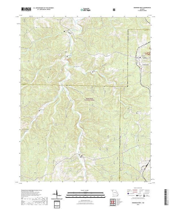 Viburnum West topographic map thumbnail