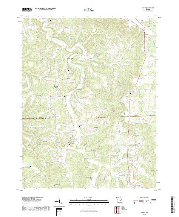 Vichy 2021 topographic map thumbnail