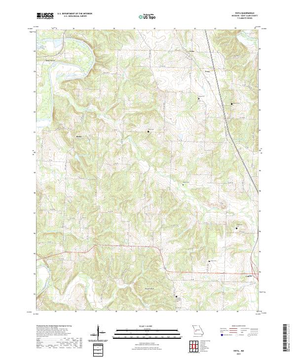 Vista topographic map thumbnail