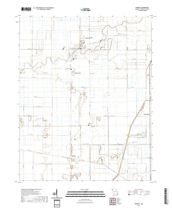 Wardell topographic map thumbnail