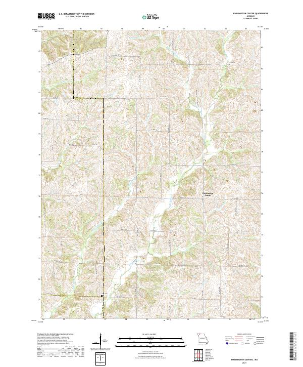 Washington Center 2021 topographic map thumbnail