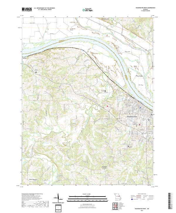 Washington West topographic map thumbnail