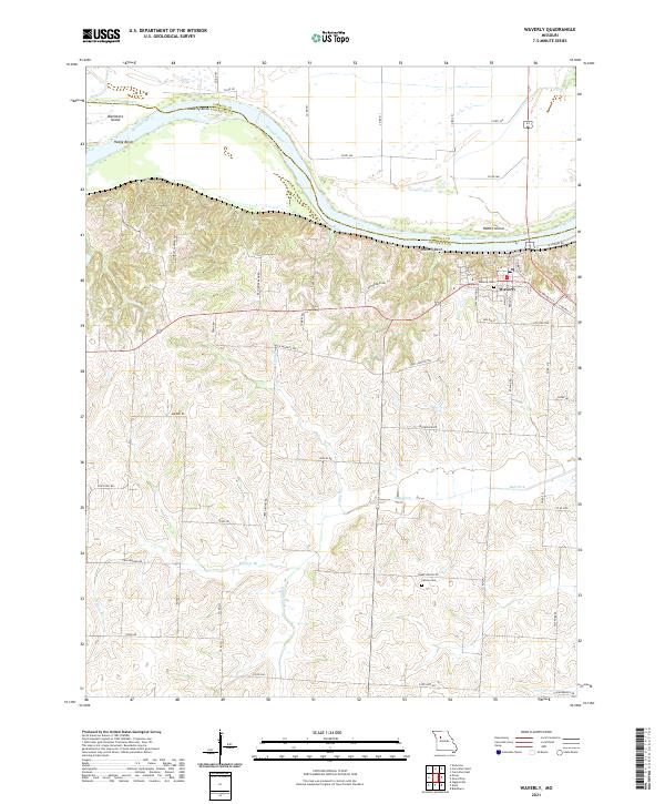 Waverly topographic map thumbnail