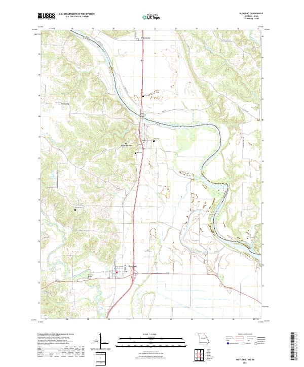 Wayland 2021 topographic map thumbnail