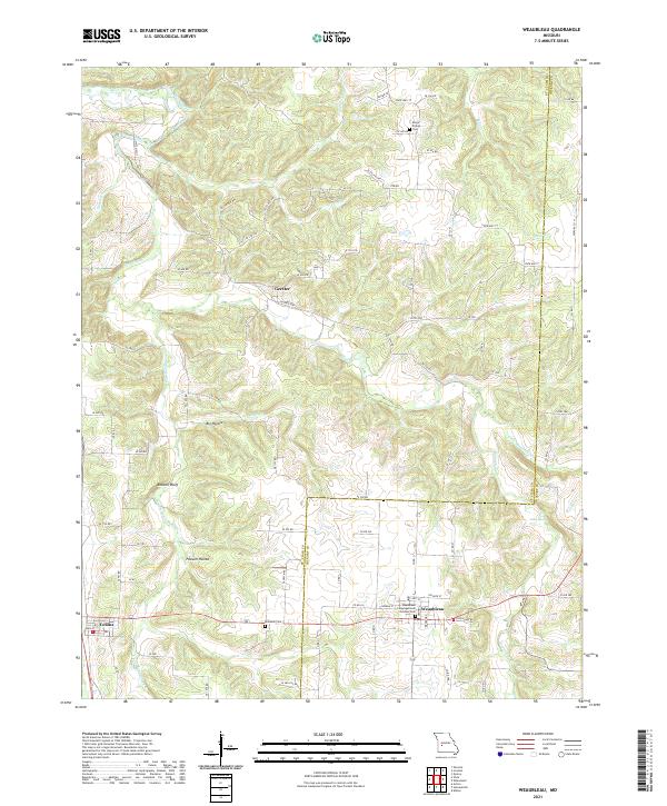 Weaubleau topographic map thumbnail