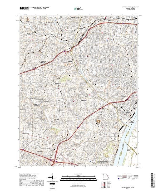 Webster Groves topographic map thumbnail