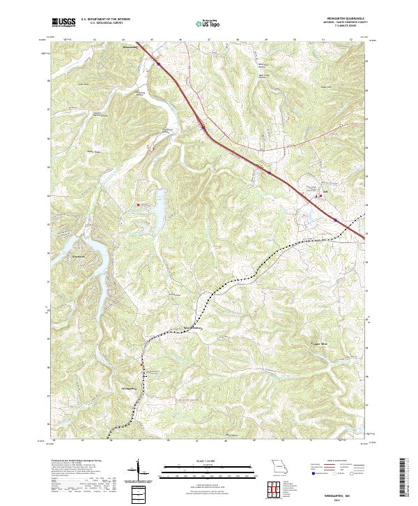 Weingarten topographic map thumbnail