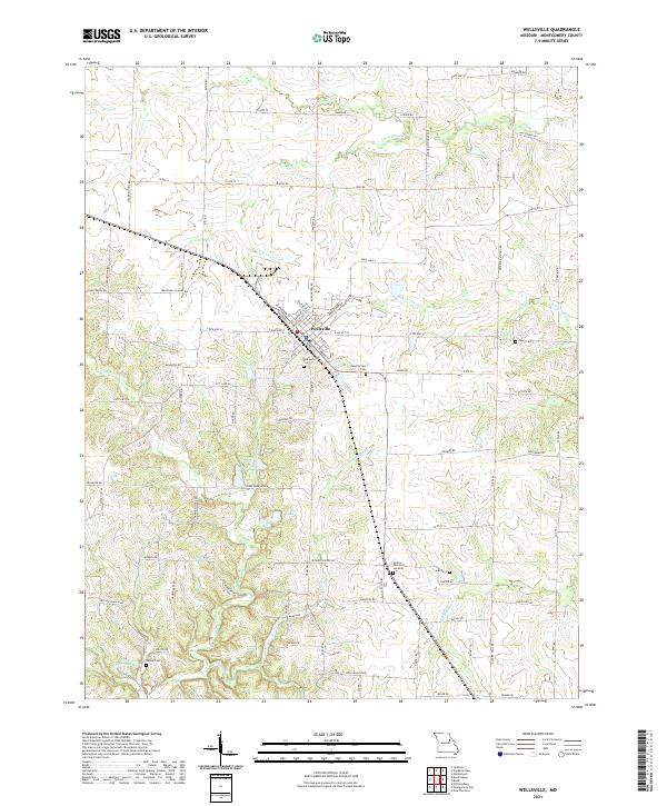 Wellsville topographic map thumbnail