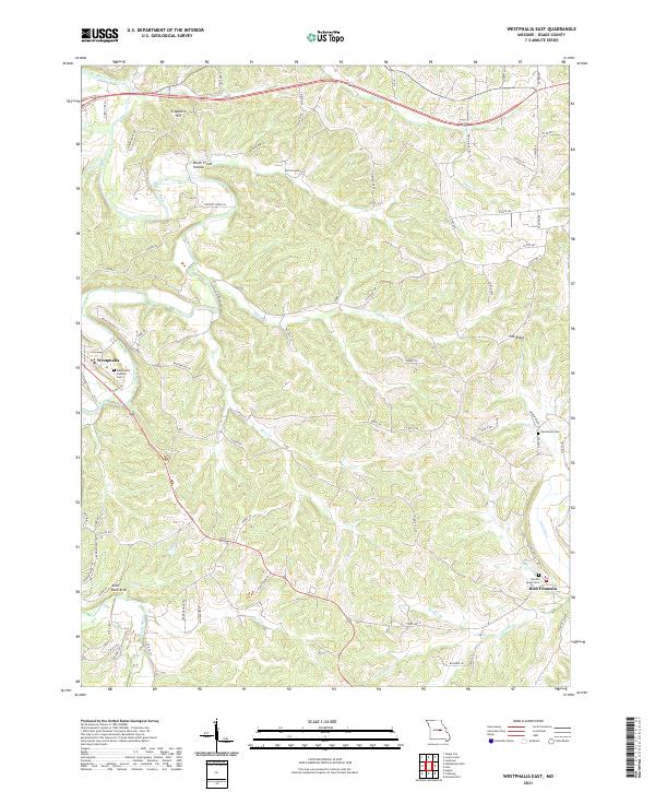 Westphalia East topographic map thumbnail
