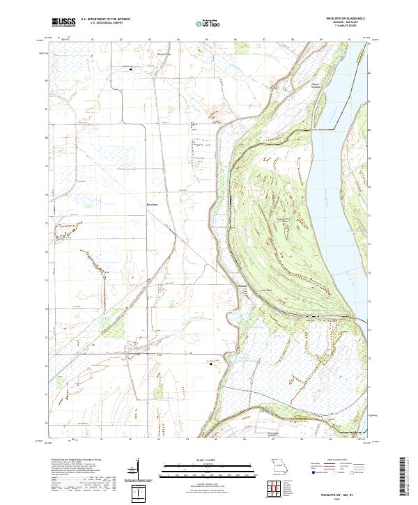 Wickliffe SW topographic map thumbnail