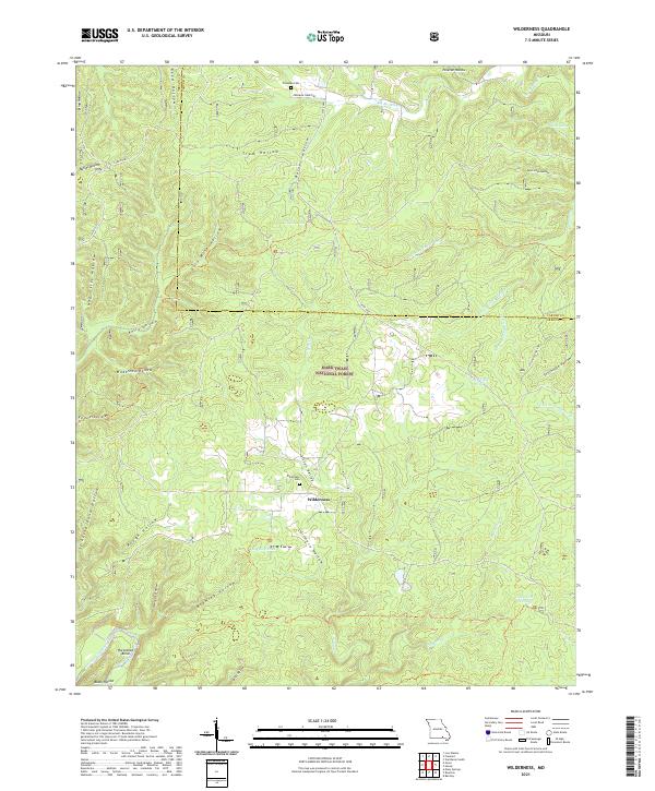 Wilderness topographic map thumbnail