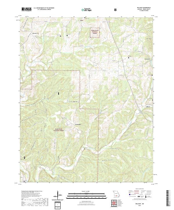 Willhoit topographic map thumbnail