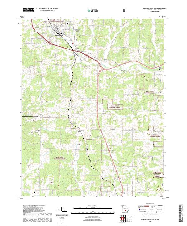 Willow Springs South topographic map thumbnail