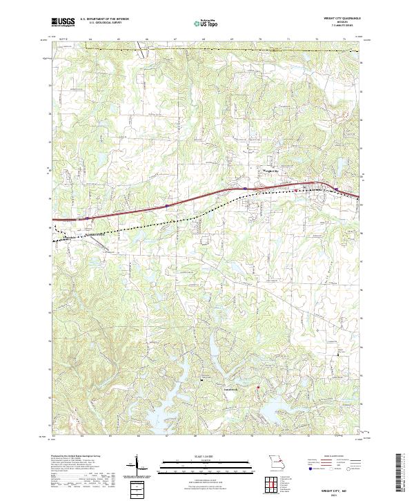 Wright City topographic map thumbnail