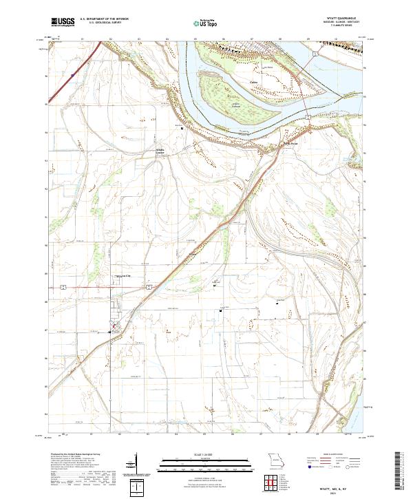 Wyatt topographic map thumbnail