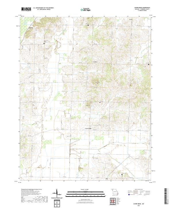 Acorn Ridge topographic map thumbnail