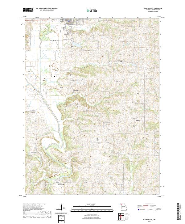 Albany South topographic map thumbnail