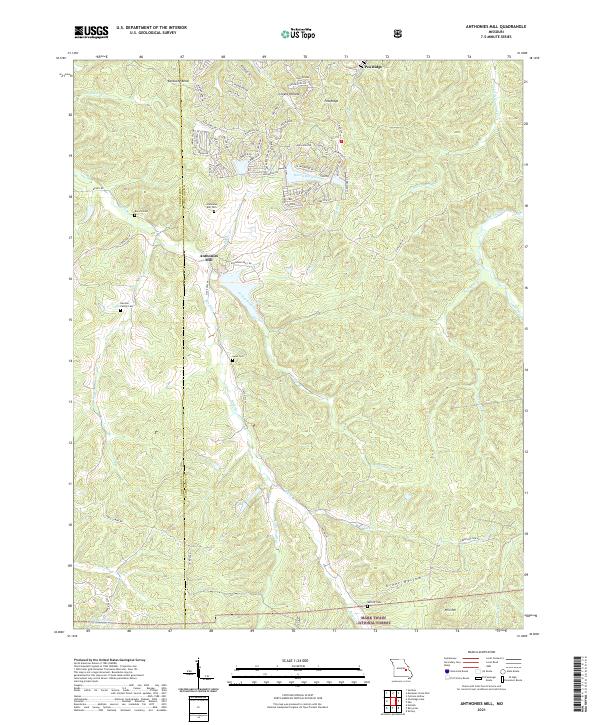 Anthonies Mill topographic map thumbnail