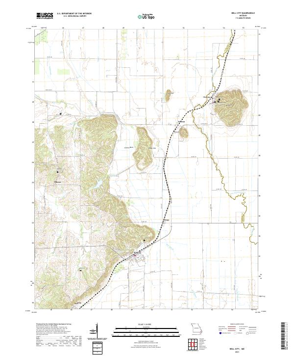 Bell City topographic map thumbnail