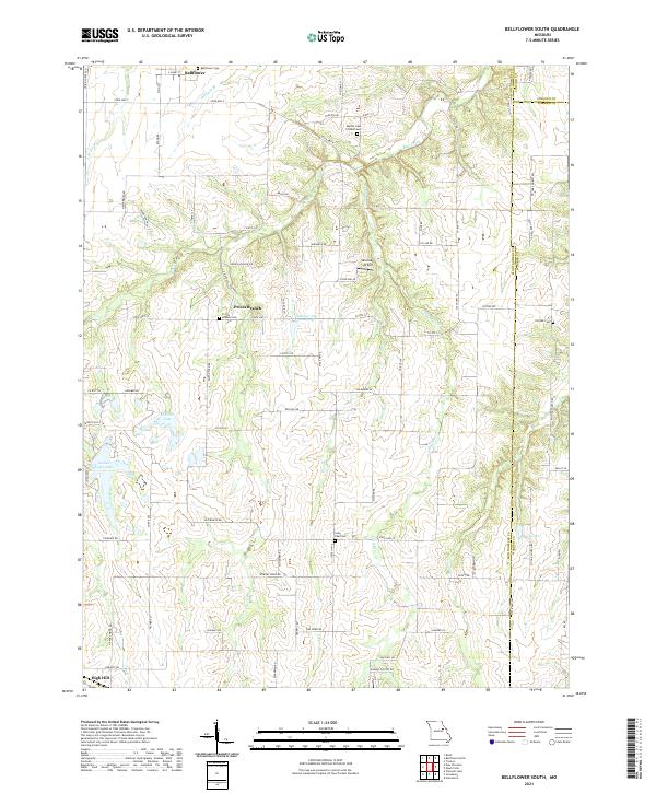 Bellflower South topographic map thumbnail