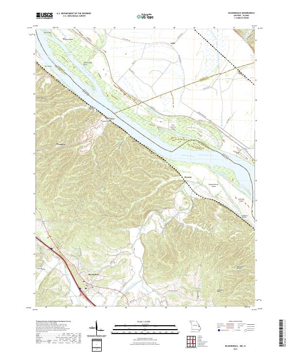 Bloomsdale topographic map thumbnail