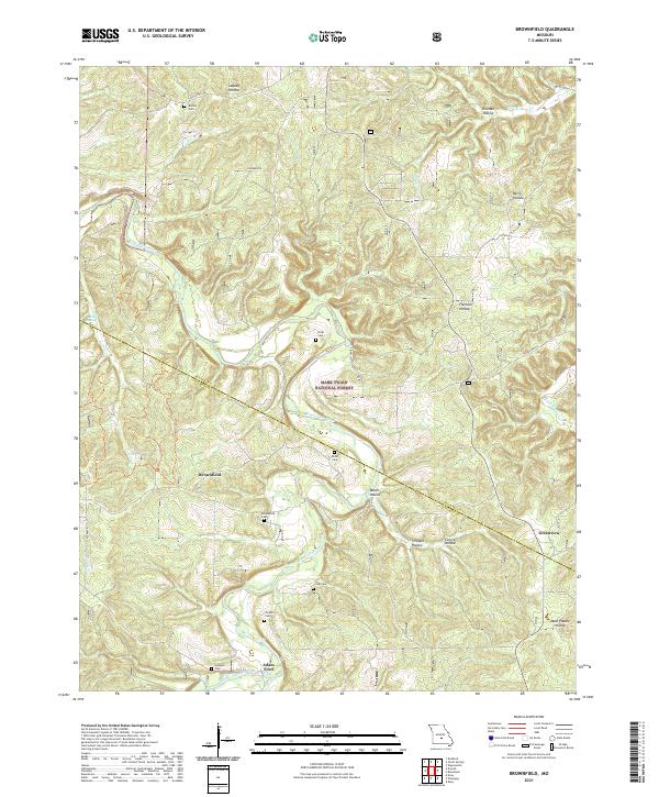 Brownfield topographic map thumbnail